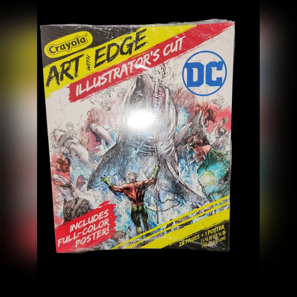 Crayola Art with Edge Illustrator's Cut DC Comics Coloring Book & Poster New - Picture 1 of 2